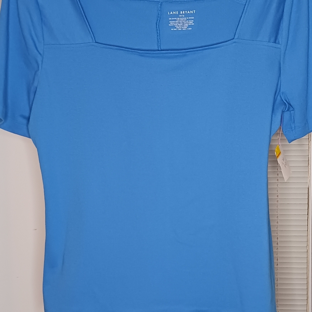 Bundle Sale - NWT Lane Bryant Blue Short Sleeve Top Size 14/16 - Picture 3 of 5